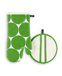 kate spade new york Joy Dot Oven Mitt Pot Grabber 2-Pack Set, 7" x 13", 8" Round