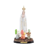 Fc Design 16"H Our Lady of Fatima with Children Prayer Statue Our Lady of The Holy Rosary Fatima Holy Figurine Religious Decoration Home Decor Perfect