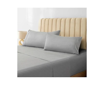 3PC Striped Silky Soft Cooling Deep Pocket Performance Sheet Set 