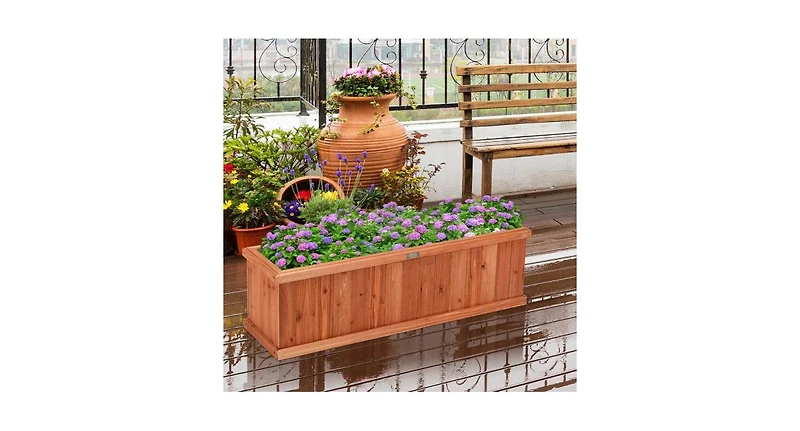 Wooden Decorative Planter Box for Garden Yard and Window