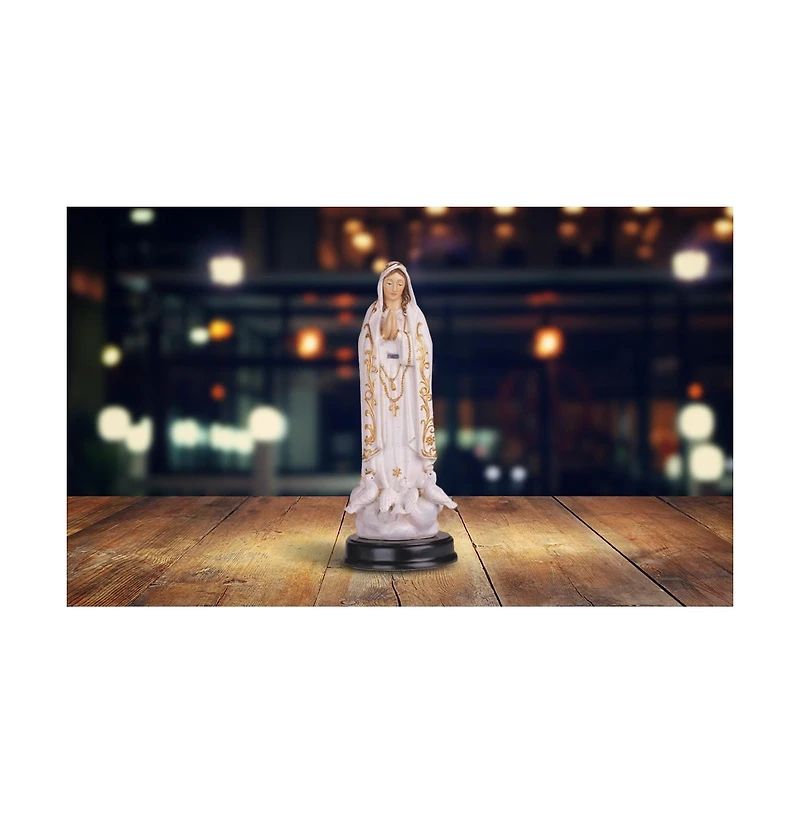 Fc Design 5"H Our Lady of Fatima Statue Our Lady of The Holy Rosary of Fatima Holy Figurine Religious Decoration Home Decor Perfect Gift for House War