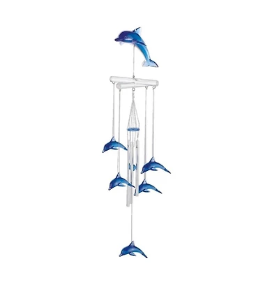 19" Long Dolphin Acrylic Wind Chime Marine Life