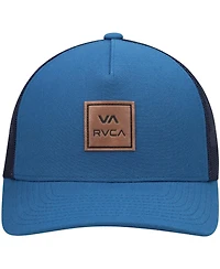 Men's Rvca Blue, Navy All The Way Snapback Trucker Hat