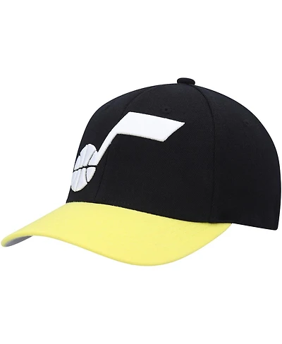 Men's Mitchell & Ness Black, Gold Utah Jazz Mvp Team Two-Tone 2.0 Stretch-Snapback Hat