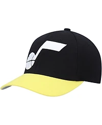 Men's Mitchell & Ness Black, Gold Utah Jazz Mvp Team Two-Tone 2.0 Stretch-Snapback Hat