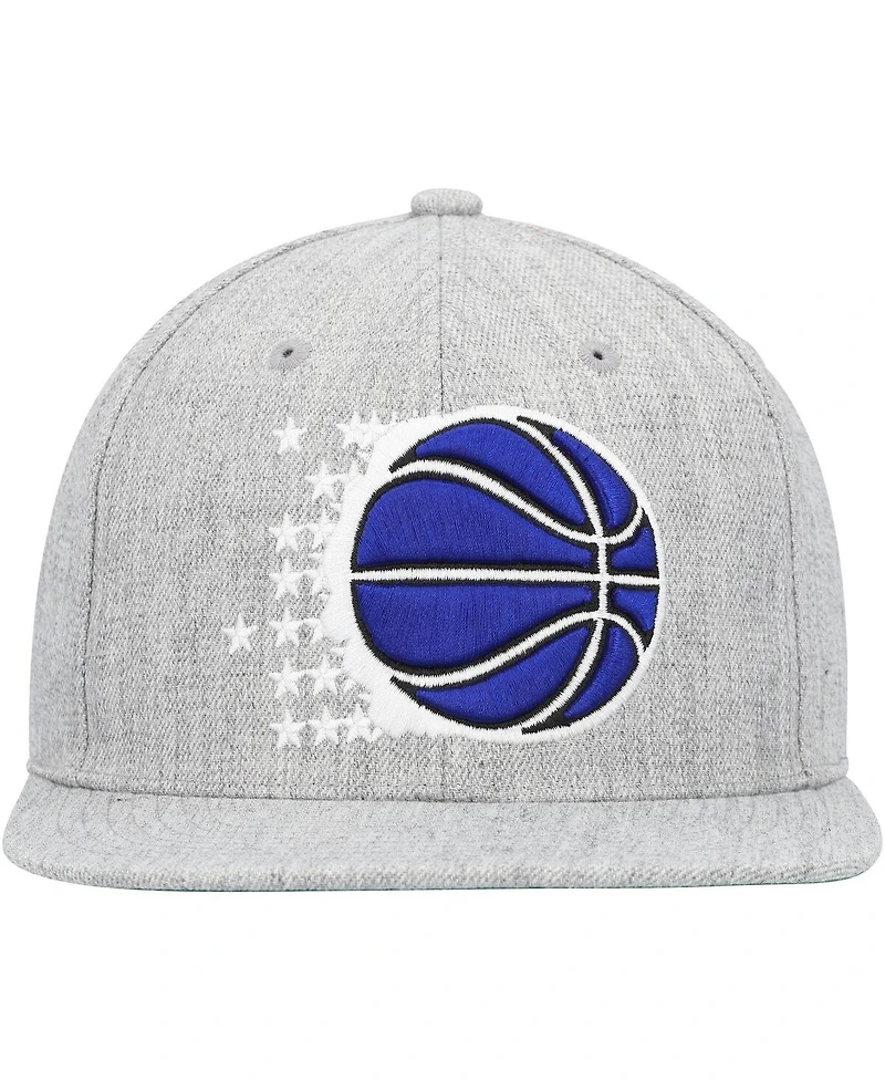 Men's Mitchell & Ness Heather Gray Orlando Magic Hardwood Classics 2.0 Snapback Hat