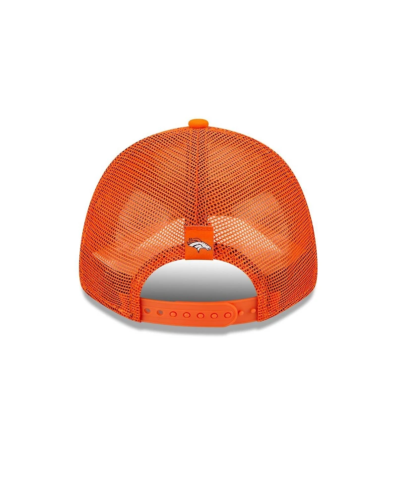 Women's New Era Orange Denver Broncos Team Trucker 9FORTY Snapback Hat