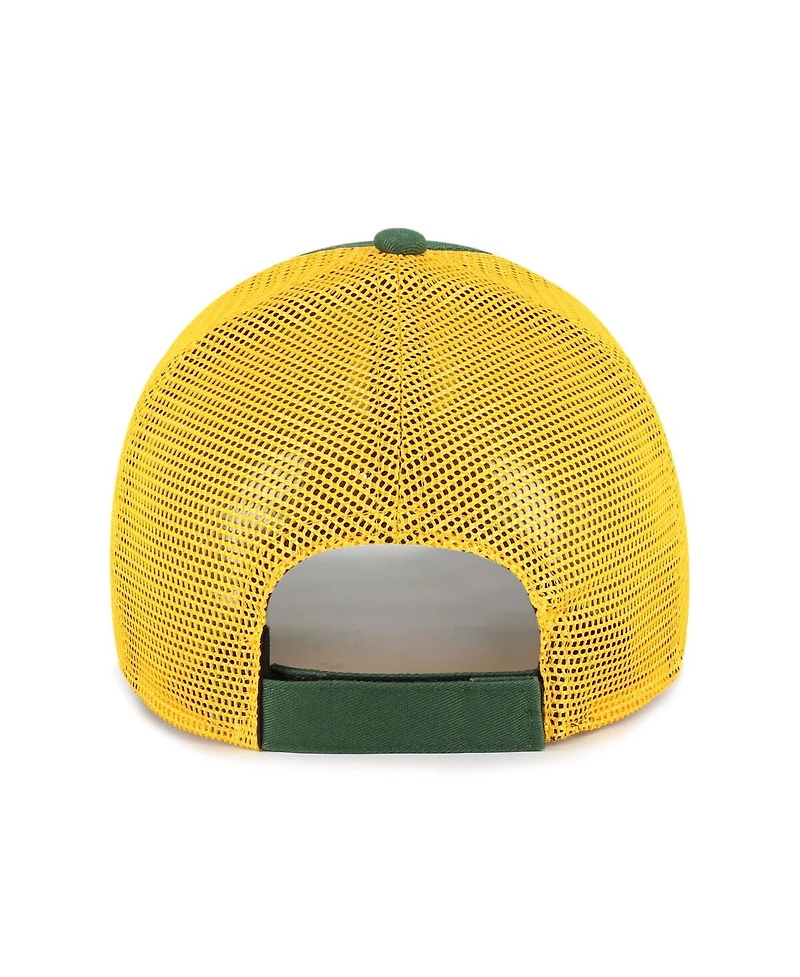 Big Boys and Girls '47 Brand Green, Gold Oakland Athletics Levee Mvp Trucker Adjustable Hat