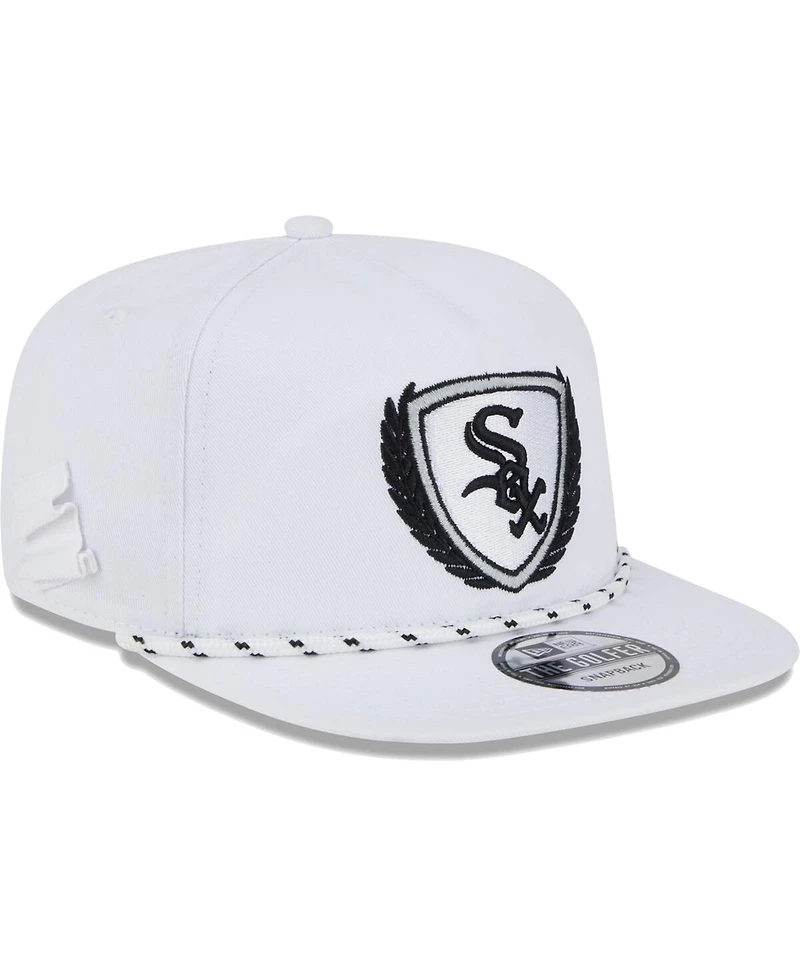 Men's New Era White Chicago White Sox Golfer Tee 9FIFTY Snapback Hat