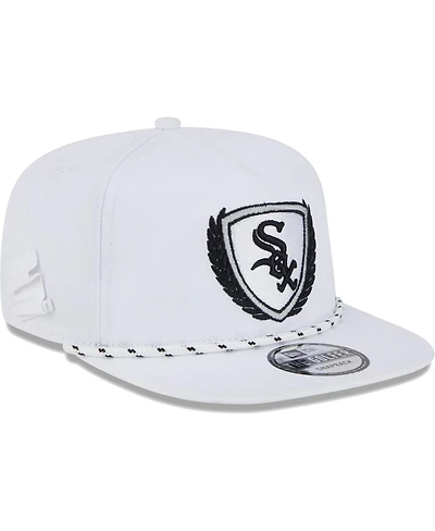 Men's New Era White Chicago White Sox Golfer Tee 9FIFTY Snapback Hat