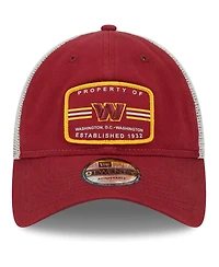 Men's New Era Burgundy Washington Commanders Property Trucker 9TWENTY Adjustable Hat