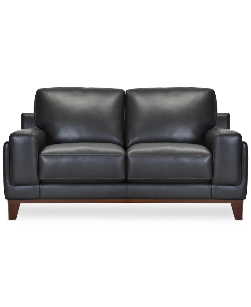 Jeddo 70" Leather Loveseat, Created for Macy's