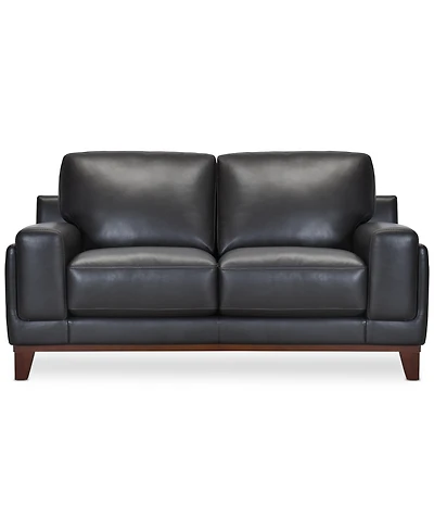 Jeddo 70" Leather Loveseat, Created for Macy's