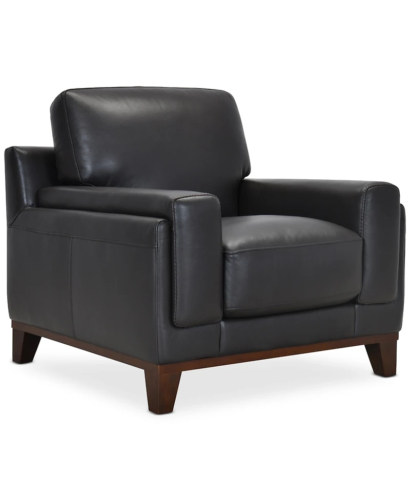 Jeddo 41" Leather Chair, Created for Macy's