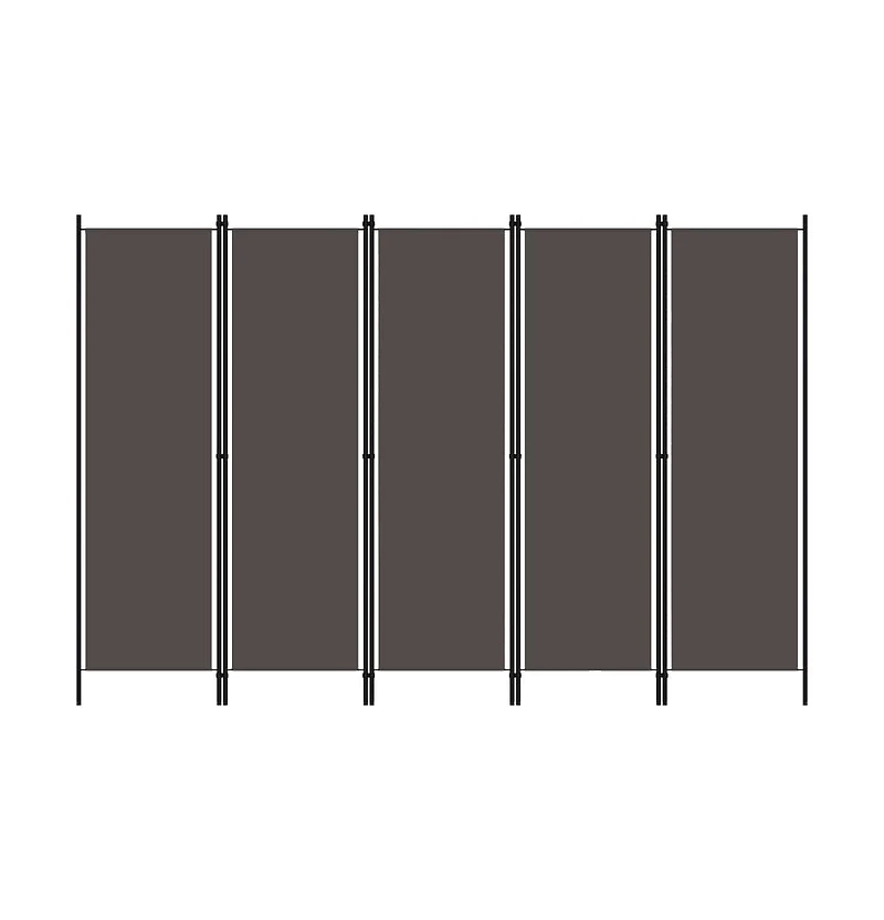 vidaXL 5-Panel Room Divider Anthracite 98.4"x70.9"