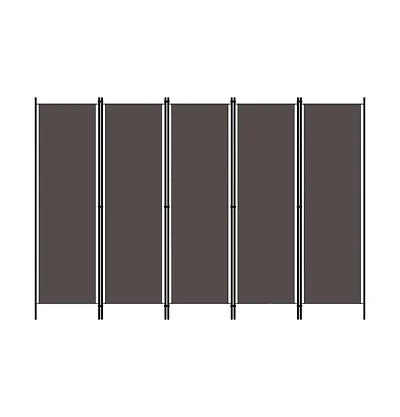 vidaXL 5-Panel Room Divider Anthracite 98.4"x70.9"