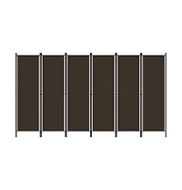 vidaXL 6-Panel Room Divider Brown 118.1"x70.9"