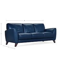 Myia 85" Leather Sofa, Created for Macy's