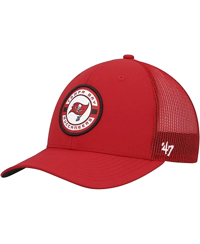 Men's '47 Brand Red Tampa Bay Buccaneers Berm Trucker Adjustable Hat