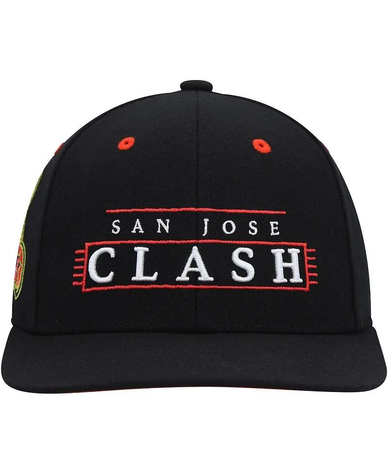 Men's Mitchell & Ness Black San Jose Clash Lofi Pro Snapback Hat