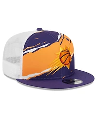 Men's New Era Purple, White Phoenix Suns Tear Trucker 9FIFTY Adjustable Hat