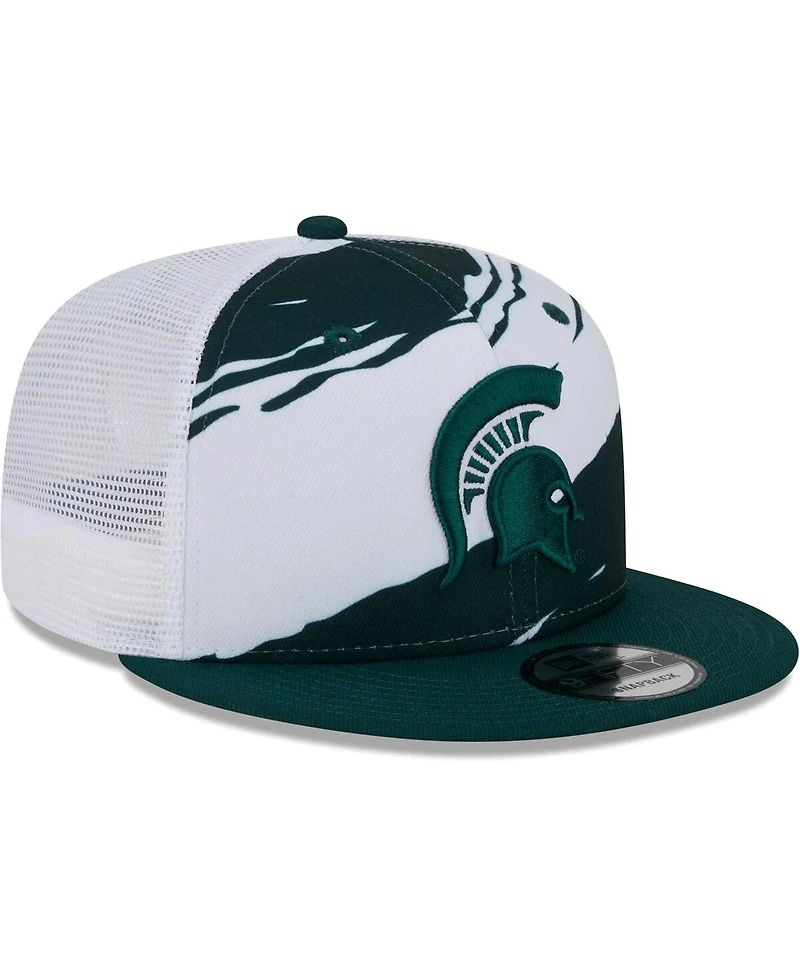 Men's New Era Green Michigan State Spartans Tear Trucker 9FIFTY Snapback Hat