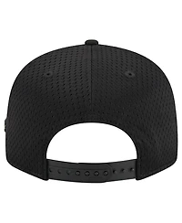 Men's New Era Black Chicago Bulls Post-Up Pin Mesh 9FIFTY Snapback Hat