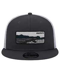 Men's New Era Black, White Austin Fc Outdoor Trucker 9FIFTY Snapback Hat