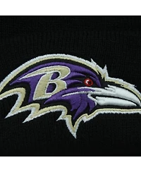 Men's Baltimore Ravens '47 Brand Black Raised Cuffed Knit Hat