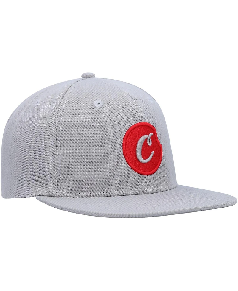 Men's Cookies Gray C-Bite Snapback Hat