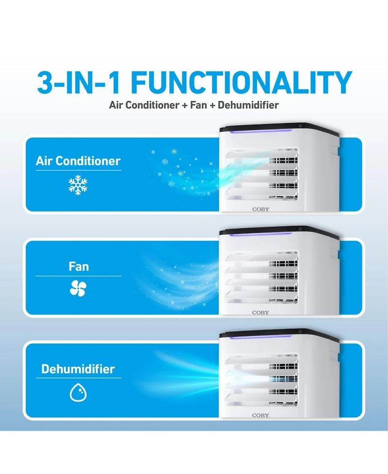 Portable Air Conditioner 3-in-1 9,000 Btu