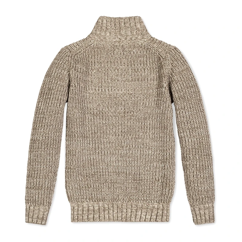Hope & Henry Boys' Organic Long Sleeve Half Zip Pullover Sweater, Kids