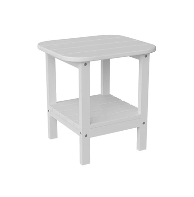 Nassau 2-Tier Adirondack Side Table, All-Weather Hdpe Indoor/Outdoor Accent Table