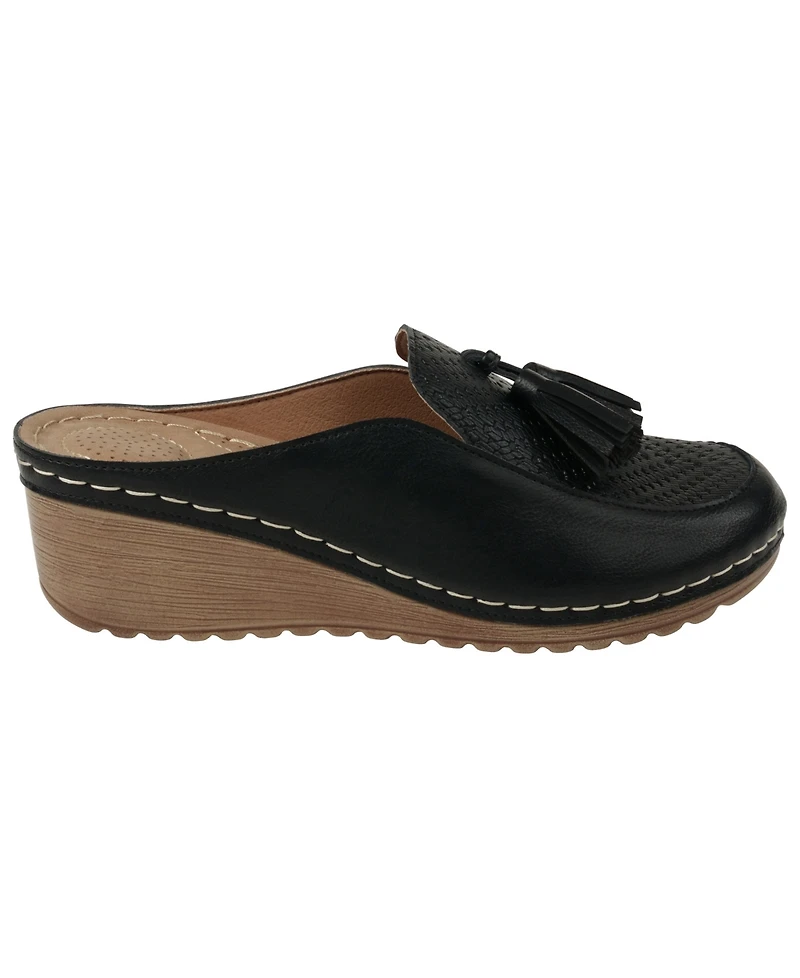 Gc Shoes Women's Dacey Tassel Wedge Mules