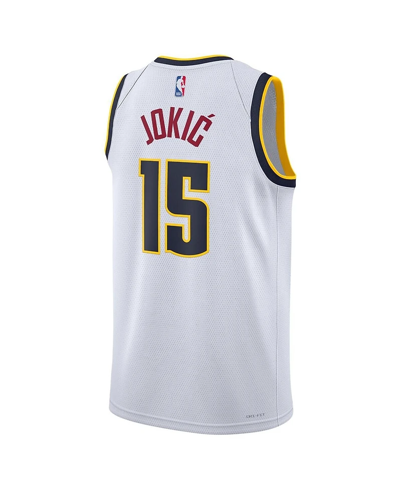Men's and Women's Nike Nikola Jokic White Denver Nuggets Swingman Jersey - Association Edition