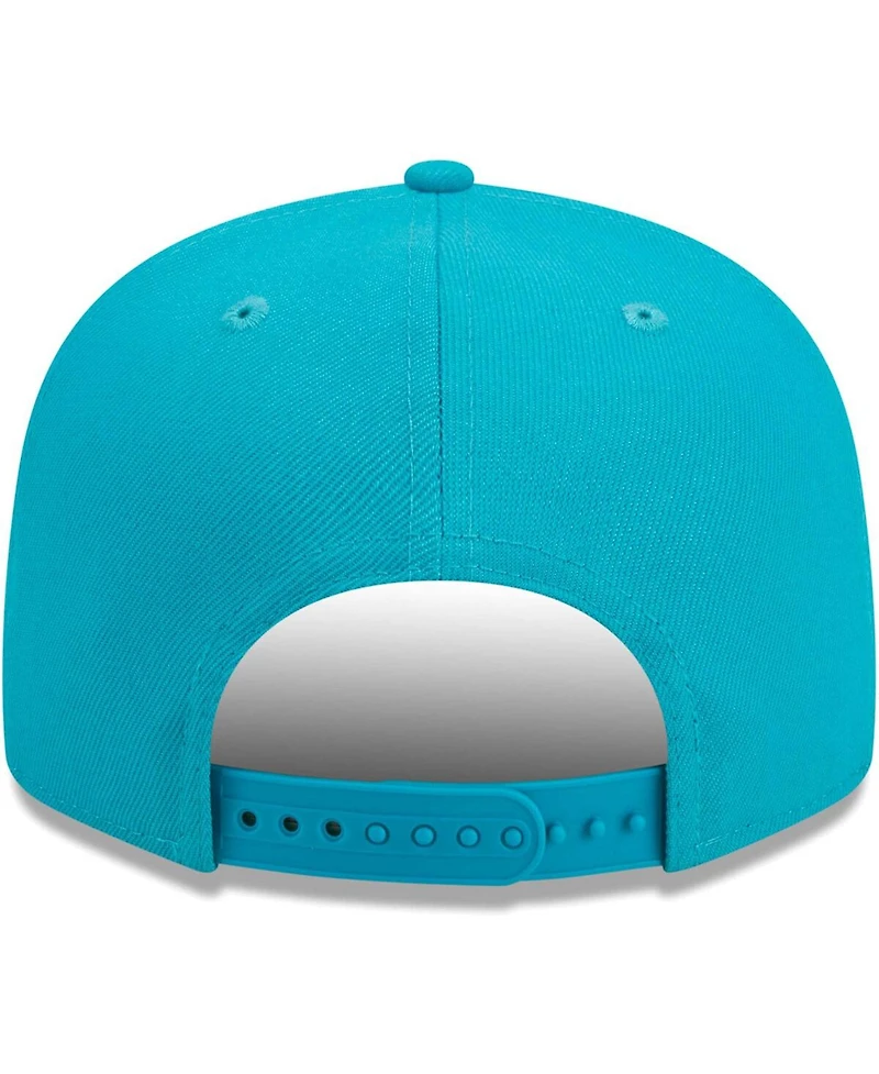 Men's New Era Aqua Miami Dolphins Main Script 9FIFTY Snapback Hat