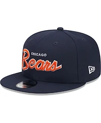 Men's New Era Navy Chicago Bears Main Script 9FIFTY Snapback Hat