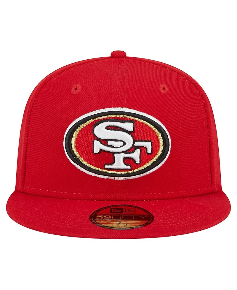 Men's New Era Scarlet San Francisco 49ers Main 59FIFTY Fitted Hat