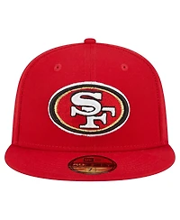 Men's New Era Scarlet San Francisco 49ers Main 59FIFTY Fitted Hat