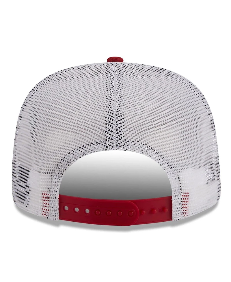Men's New Era Cardinal, White Arizona Cardinals Original Classic Golfer Adjustable Hat