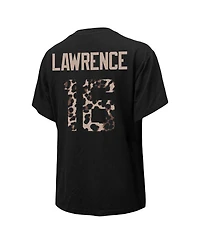 Women's Majestic Threads Trevor Lawrence Black Jacksonville Jaguars Leopard Player Name and Number Tri-Blend T-shirt