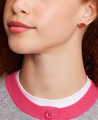 Kate Spade New York Gold-Tone Crystal Lip Stud Earrings