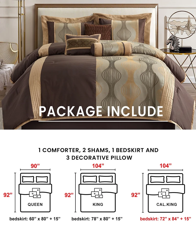 Stratford Park Kath 7-Piece Comforter Set, California King