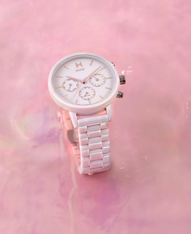 Mvmt Women's Nova Ceramic Blush Ceramic Bracelet Watch 38mm
