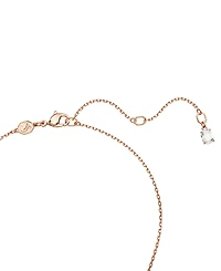 Swarovski Rose Gold-Tone Idyllia Crystal Clover Pendant Necklace, 15" + 2-3/4" extender