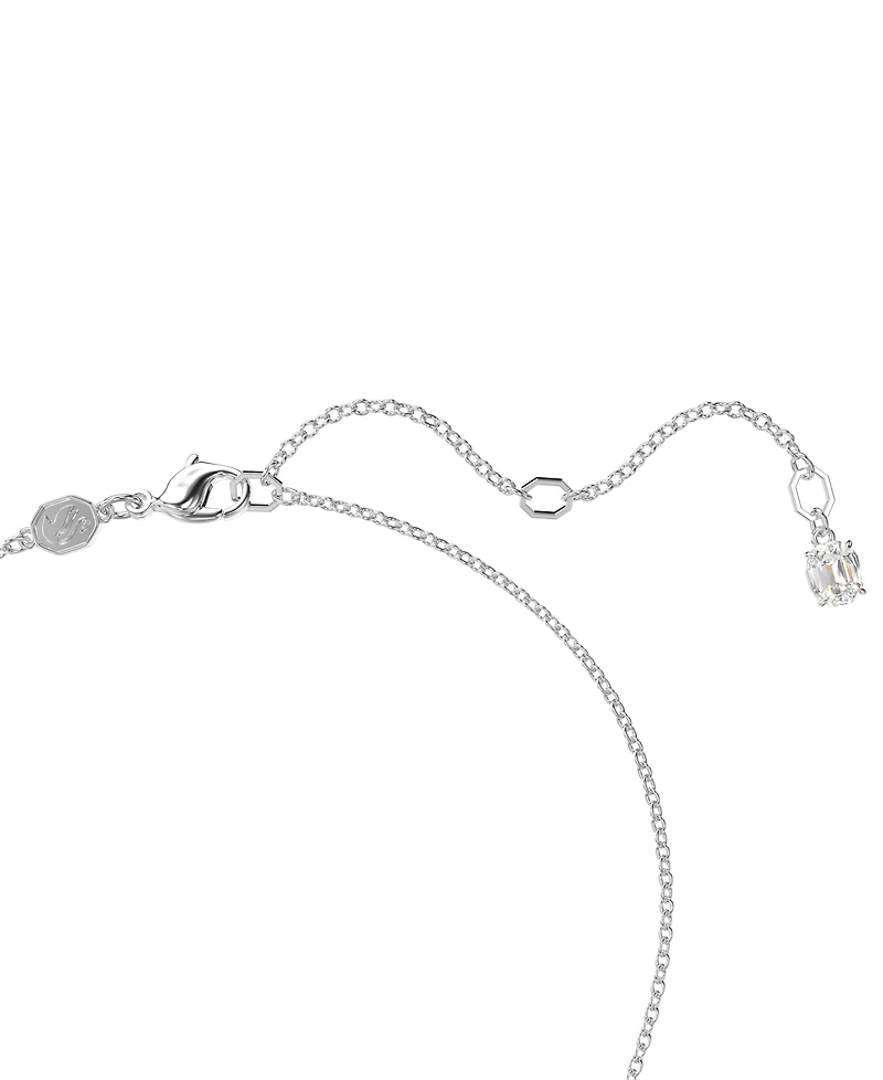 Swarovski Silver-Tone Insigne Crystal Cross Pendant Necklace