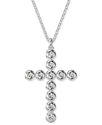 Swarovski Silver-Tone Insigne Crystal Cross Pendant Necklace