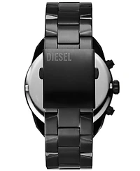 Diesel Men's Spiked Chronograph Black Stainless Steel Watch 49mm