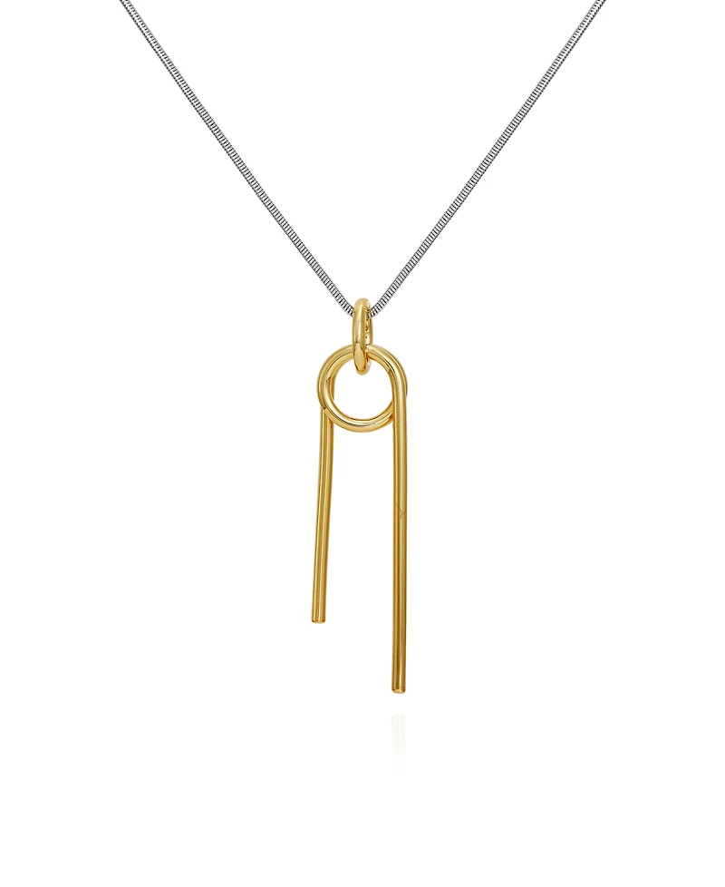 Vince Camuto Two-Tone Long Snake Chain and Pendant Necklace, 30" + 2" Extender