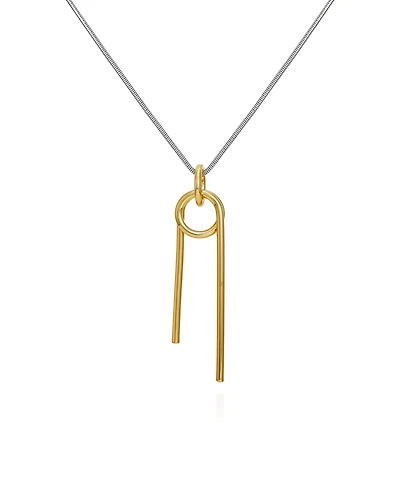 Vince Camuto Two-Tone Long Snake Chain and Pendant Necklace, 30" + 2" Extender